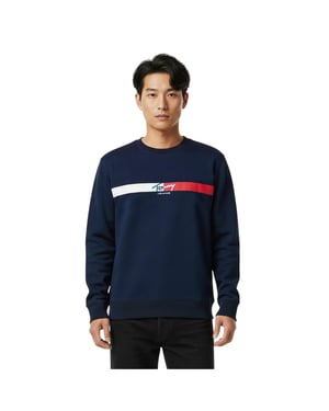 Tommy Jeans Unisex Volwassen Signature Regular Sweatshirt (Nachtmarine)