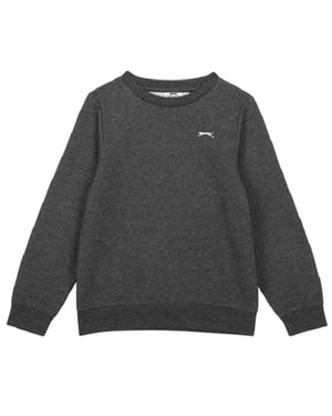Slazenger Fleece-sweater met logo voor jongens (Houtskool mergel)