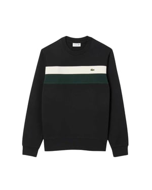 Lacoste Heren Sweatshirt Kleurblok (Zwart)