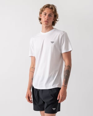 Strandlogo Detail T-Shirt in Wit