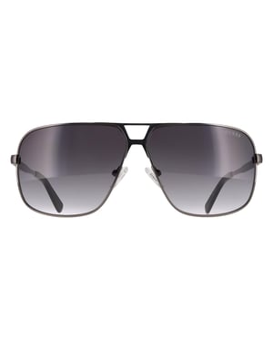 Guess Aviator Mens Shiny Gunmetal Smoke Grey Gradient GU00070