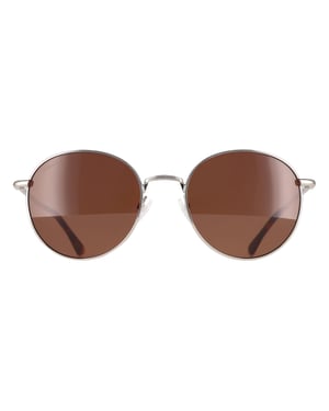 Calvin Klein Round Unisex Silver Dark Brown CK21127S