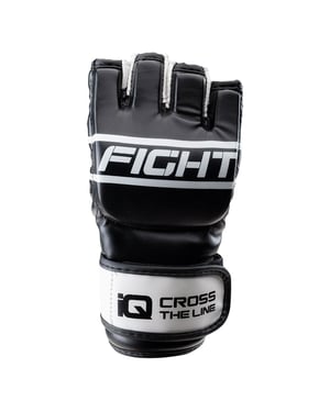 IQ Unisex volwassen Martial Arts handschoenen met duim (Zwart/Wit)