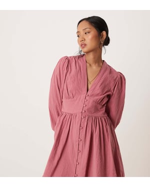 Nobody's Child Petite Starlight long sleeve mini dress in pink