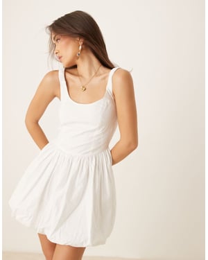 Nobody's Child Loie structured puffball mini dress in white