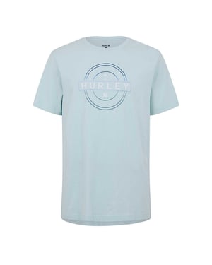 Hurley Heren Groot Logo T-Shirt (Blauw)