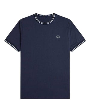 Fred Perry Tipped T-Shirt för herrar (Flygvapenblått)