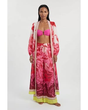 Printed Cotton Voile Beach Trousers