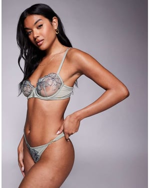 KBX Florence non padded balcony bra in green