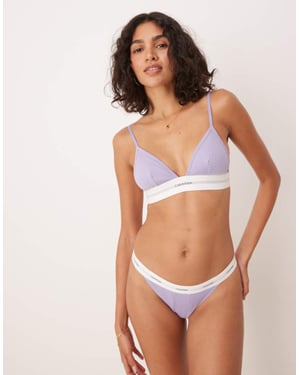 Calvin Klein modal rib unlined triangle bra in lilac