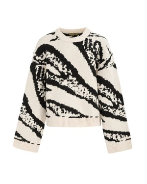 Biba Damestrui met zebraprint (Beige/Zwart)