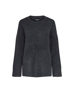 Pieces Unisex Ontspannen Trui met Drop Shoulder voor volwassenen (Magneet)