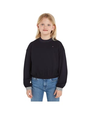 Tommy Hilfiger Kinder/Kids Tape Crew Hals Trui (Woestijnlucht)