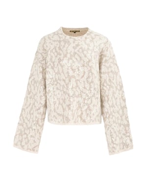 Biba Dames Luipaardprint Trui (Beige/Grey)
