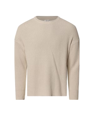 Replay Mens Ribbed Crew Neck Jumper (Grädde)