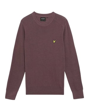 Lyle & Scott Heren Geribde Raglan Trui (Espresso)