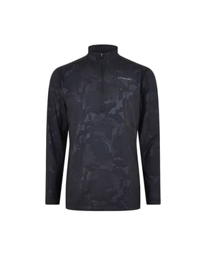 Gym King Heren Camo Funnel Hals Top (Zwart)