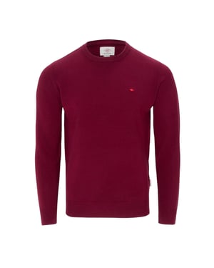 Lee Cooper Heren trui met lange mouwen en ronde hals (Bourgondië)