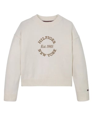 Tommy Hilfiger Meisjes New York Relaxed Fit Sweater Top (Ivoor)