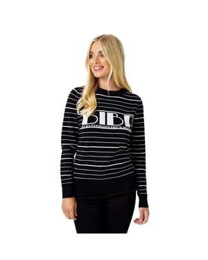 Biba Dames/Dames Heritage Gestreepte Trui (Zwart, Wit)