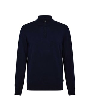 Boss Fijn gebreide herentrui Ebenji (Donkerblauw)