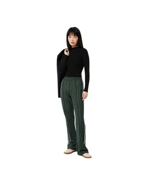 Lacoste Dames-trui met 3D-ribbreisel en logo (Zwart)