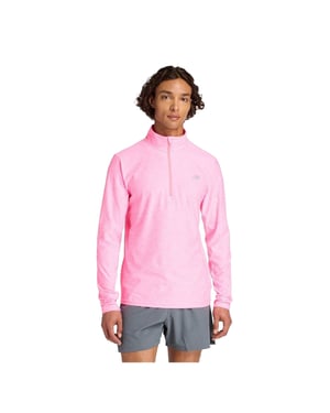 New Balance Heren Space Dye Quarter Zip Top (Neonroze)