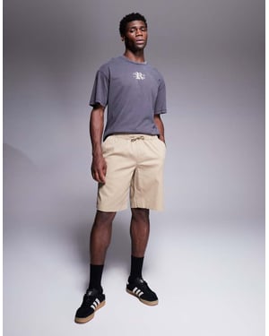 ADPT loose fit chino short in beige