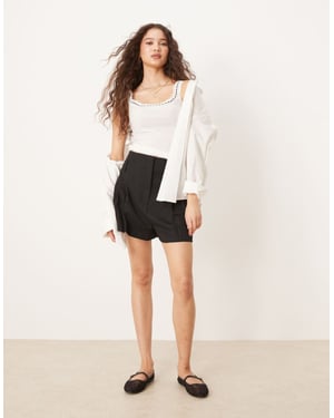 ASOS DESIGN tailored high waist short in black