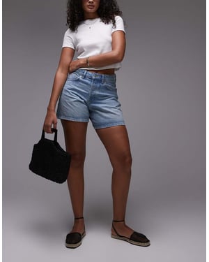 Topshop Hourglass denim Editor shorts in bleach