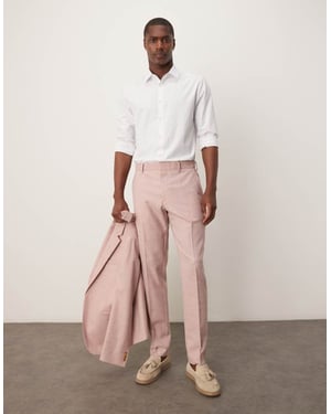 ASOS DESIGN wedding skinny suit trousers in pink texture