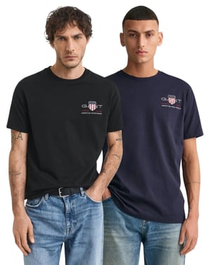 Gant | 2-Pack Heren Gembrode Archive Shield T-Shirt