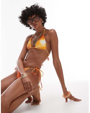 Topshop Cyprus triangle sunset print in multi