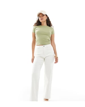 Miss Selfridge Petite heart pocket straight leg jean