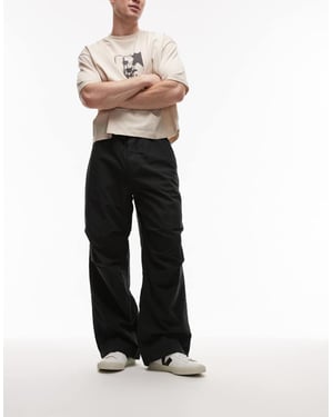 Calvin Klein Jeans drawstring cargo trousers in black