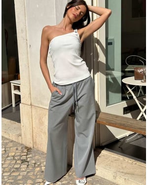 Labelrail x Barbara Ines low rise tailored trousers in light grey