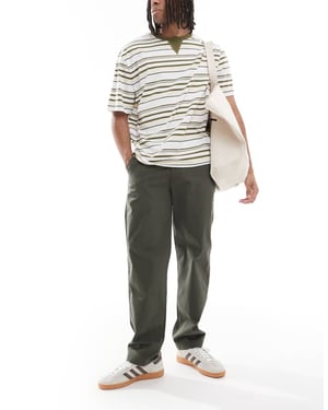 Levi's XX Easy loose cotton linen chinos in dark green