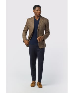 Single Breasted Long Sleeve Two Button Tailored Suit Jacket in Bronze