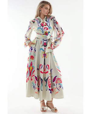 Florale Print Maxi A-Lijn Jurk