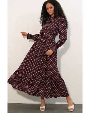 Paisley Geknoopt Midi Hemdjurk