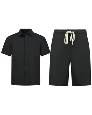 Enos Zomerset ribbed oversized shirt en korte broek