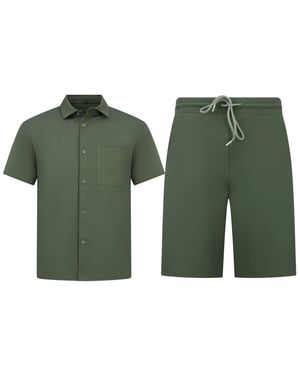 Enos Zomerset ribbed oversized shirt en korte broek