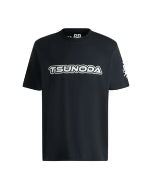 Hugo Heren Tsunoda T-shirt met ronde hals, normale pasvorm (Zwart)