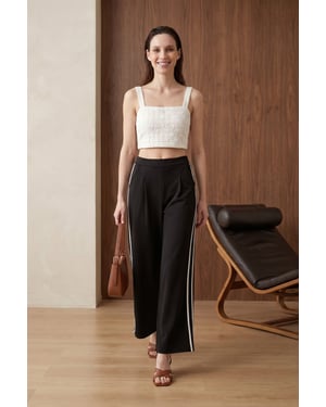 Hoge Taille Plissé Wijde Pantalon