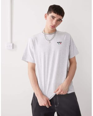 Kickers oversized t-shirt med Kickers grafik i ljusgrå melerade