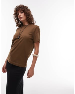 ARKET t-shirt i mocha-brun