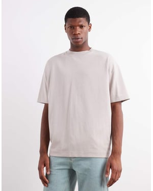 ASOS DESIGN tung oversized t-shirt i sten mjuk känsla