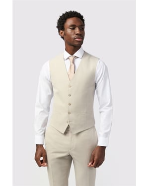 V-neck Tailored Suit Waistcoat in Ecru