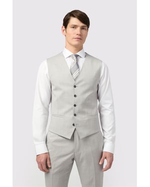 V-neck Tailored Suit Waistcoat in Silver