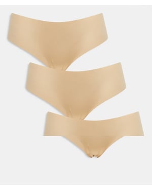 Pieces 3-pack trosor i beige
